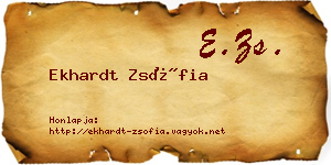 Ekhardt Zsófia névjegykártya