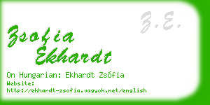 zsofia ekhardt business card